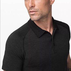 Mens Lululemon Black Short Sleeve Polo Shirt Size Small